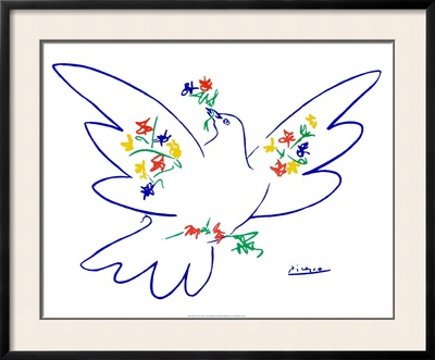 Dove of Peace Blue Framed Print Dove of Peace Blue Framed Print