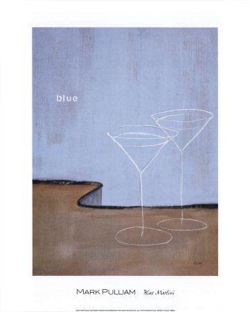 Blue Martini Print Blue Martini Print