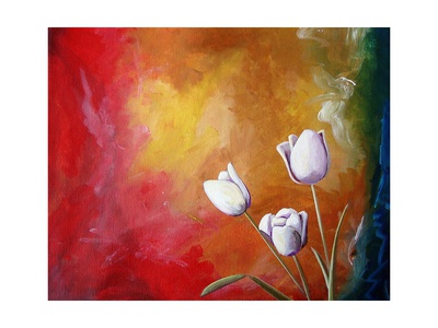 White Tulips Giclee Print White Tulips Giclee Print