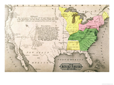 map of 1803 united states. Map of the United States in