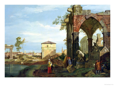 Capriccio with Motifs from Padua circa 1756