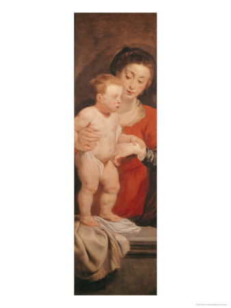 TriptychofChristintheStrawLeftHandPanelDepictingtheVirginandChildcirca1618