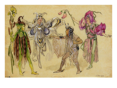 Four Fairy Costumes for "A Midsummer Night's Dream", Manchester, 1896-1903 Giclee Print