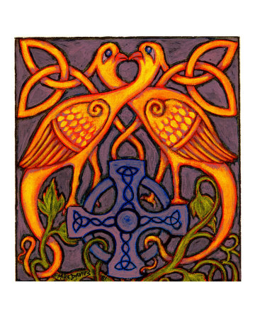 Celtic Birds Giclee Print Celtic Birds Giclee Print