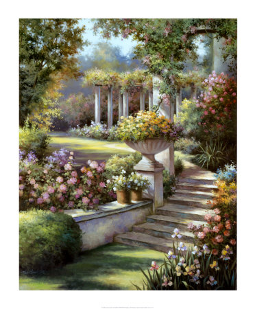 Irises in the Garden Print Irises in the Garden Print