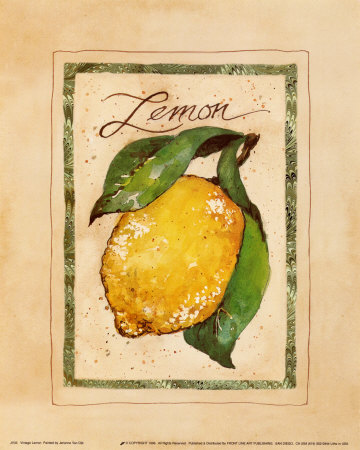Vintage Lemon Print Vintage Lemon Print