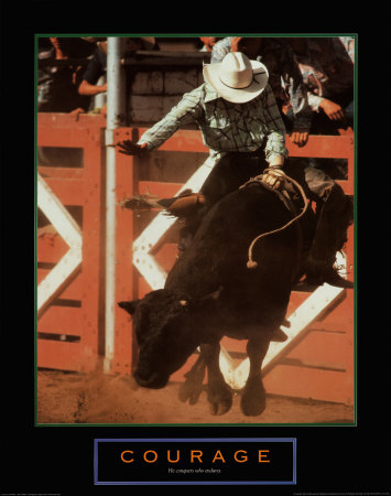 Courage: Bull Rider Print Courage: Bull Rider Print