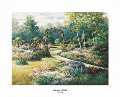 Garden Trellis Print Garden Trellis Print