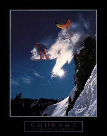 Courage Snowboarders Print