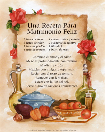 Happy Marriage Recipe Print Happy Marriage Recipe Print