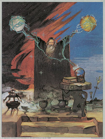 Wizard, Sun and Moon Print Wizard, Sun and Moon Print