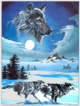 Running Wolves Print by Gary Ampel at Art.com