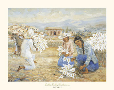 Calla Lily Gatherers Print Calla Lily Gatherers Print