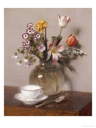 AVaseofFlowerswithaCoffeeCup