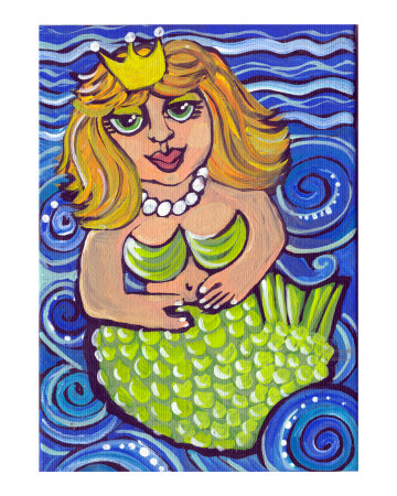 Mermaid Queen Giclee Print Mermaid Queen Giclee Print