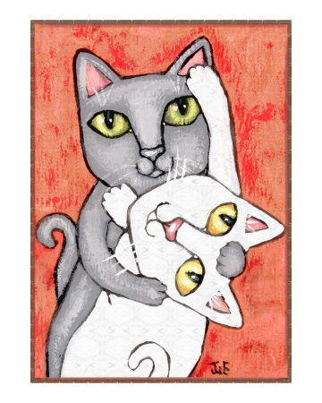Cat Tango Giclee Print Cat Tango Giclee Print