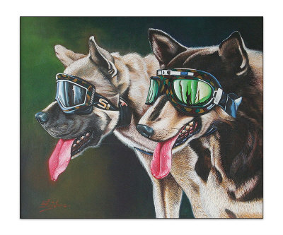 Dogs Giclee Print Dogs Giclee Print