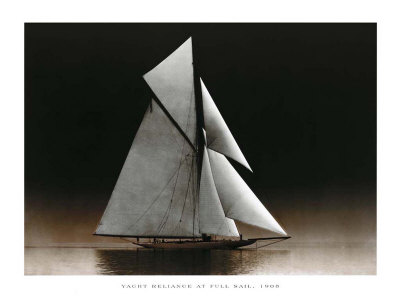 Yacht Reliance at Full Sail, c.1903 Print Yacht Reliance at Full Sail, c.1903 Print