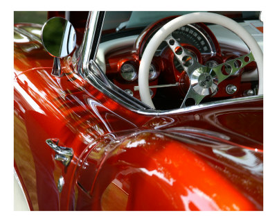 Red Corvette Photographic Print Red Corvette Photographic Print