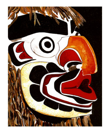 Totemic Mask Giclee Print Totemic Mask Giclee Print