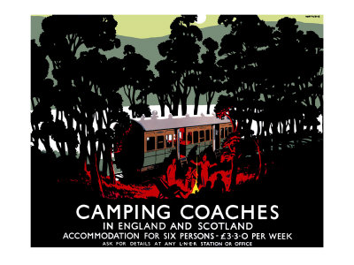 Camping Coaches Giclee Print Camping Coaches Giclee Print