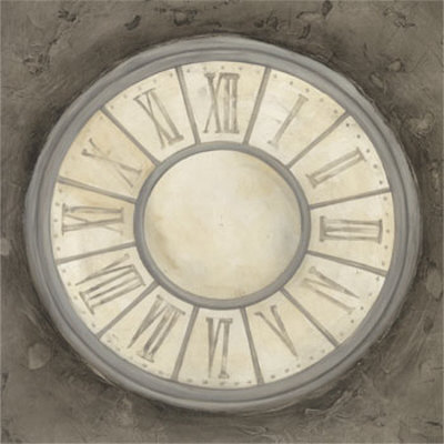 Silver Clock Print Silver Clock Print