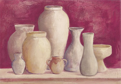 Eight White Pots Print Eight White Pots Print