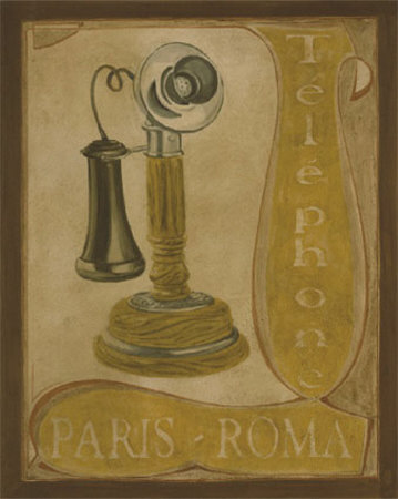 Paris and Rome Telephone Print Paris and Rome Telephone Print