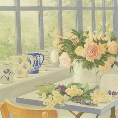 Table with Flowers Print Table with Flowers Print