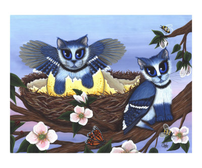 pictures of kittens and cats. Blue Jay Kittens : Bird Cats