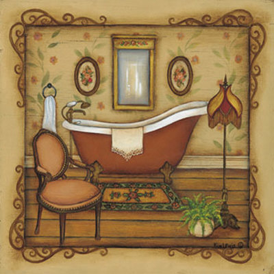 Vintage Bathroom Pictures on Vintage Bath Print By Kim Lewis At Art Com