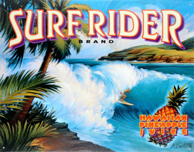Surf Rider Tin Sign Surf Rider Tin Sign