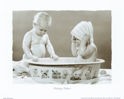 Bathing Babies Print Bathing Babies Print