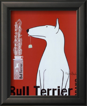 Bull Terrier Tea Framed Print Bull Terrier Tea Framed Print