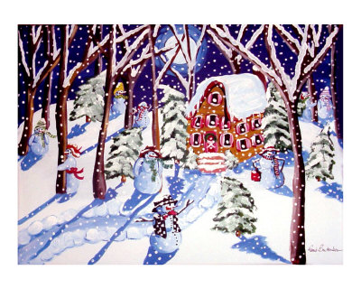 Magic Snowmen Giclee Print Magic Snowmen Giclee Print