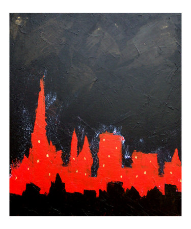 The Red City Giclee Print The Red City Giclee Print