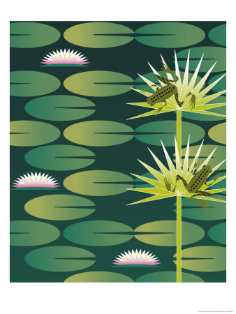Frogs in Swamp Premium Poster Frogs in Swamp Premium Poster