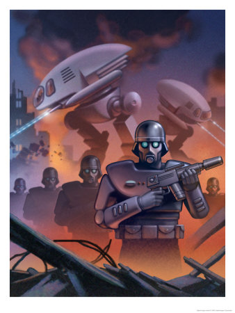 Futuristic War Premium Poster Futuristic War Premium Poster