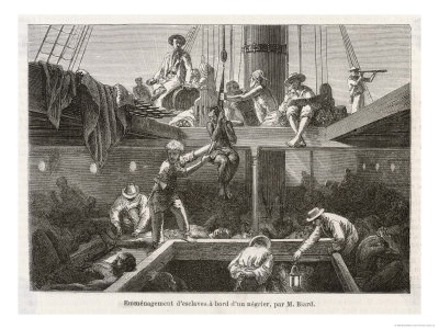 Slaves Being Lowered into the Hold of a Slave Ship Giclee Print
