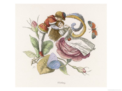 Fairies Flirting Giclee Print Fairies Flirting Giclee Print