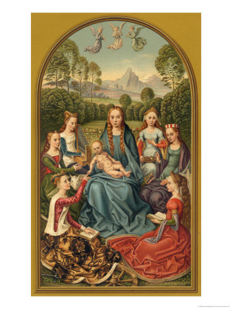 Mary with Saints Giclee Print Mary with Saints Giclee Print