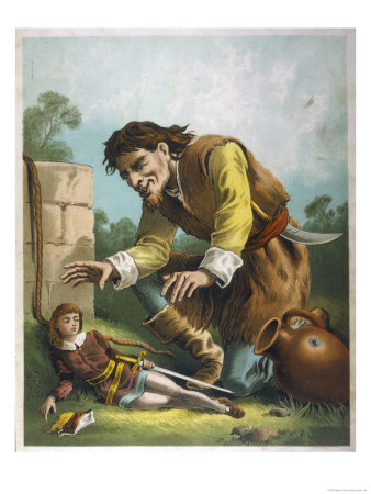 The Giant and Jack Giclee Print The Giant and Jack Giclee Print