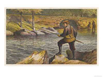 Fishing from the Riverbank Giclee Print Fishing from the Riverbank Giclee Print