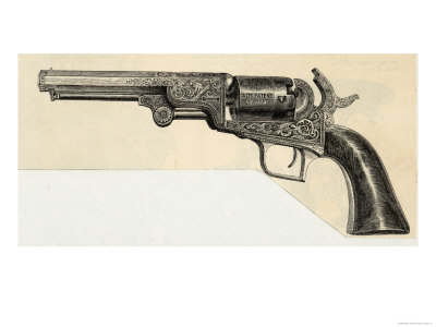 Colt's Revolving Pistol Giclee Print Colt's Revolving Pistol Giclee Print