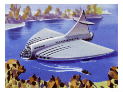 Amphibious Rocket Hydroplane Giclee Print Amphibious Rocket Hydroplane Giclee Print