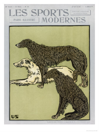 Deerhounds on Cover Giclee Print Deerhounds on Cover Giclee Print