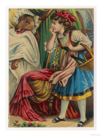 Red Riding Hood and Woof Giclee Print Red Riding Hood and Woof Giclee Print