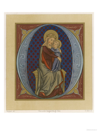 Mary Holding Baby Jesus Giclee Print Mary Holding Baby Jesus Giclee Print
