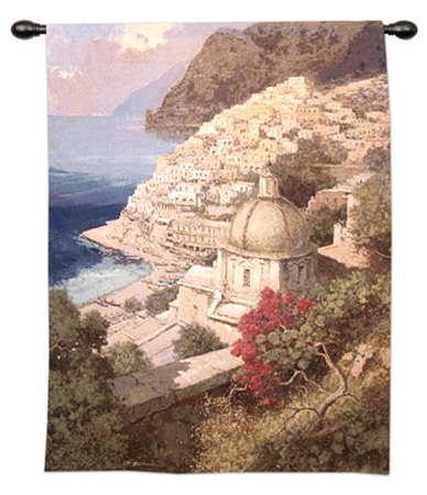 View of Positano Wall Tapestry View of Positano Wall Tapestry