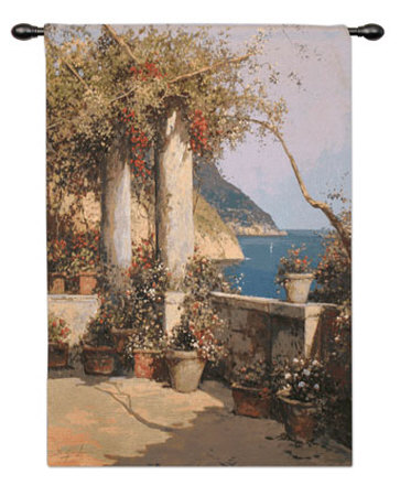 Terrace at Positano Wall Tapestry Terrace at Positano Wall Tapestry